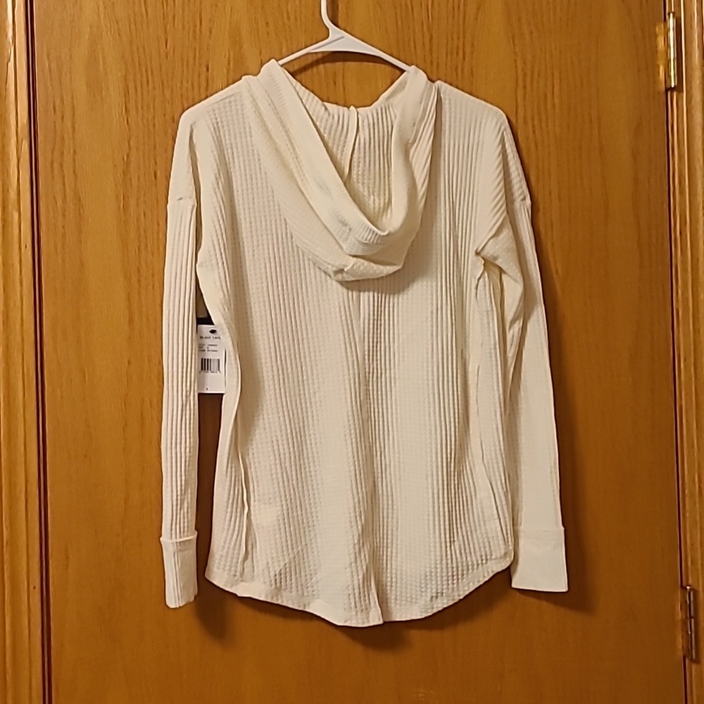 NWT Black Tape Hooded Top View 4